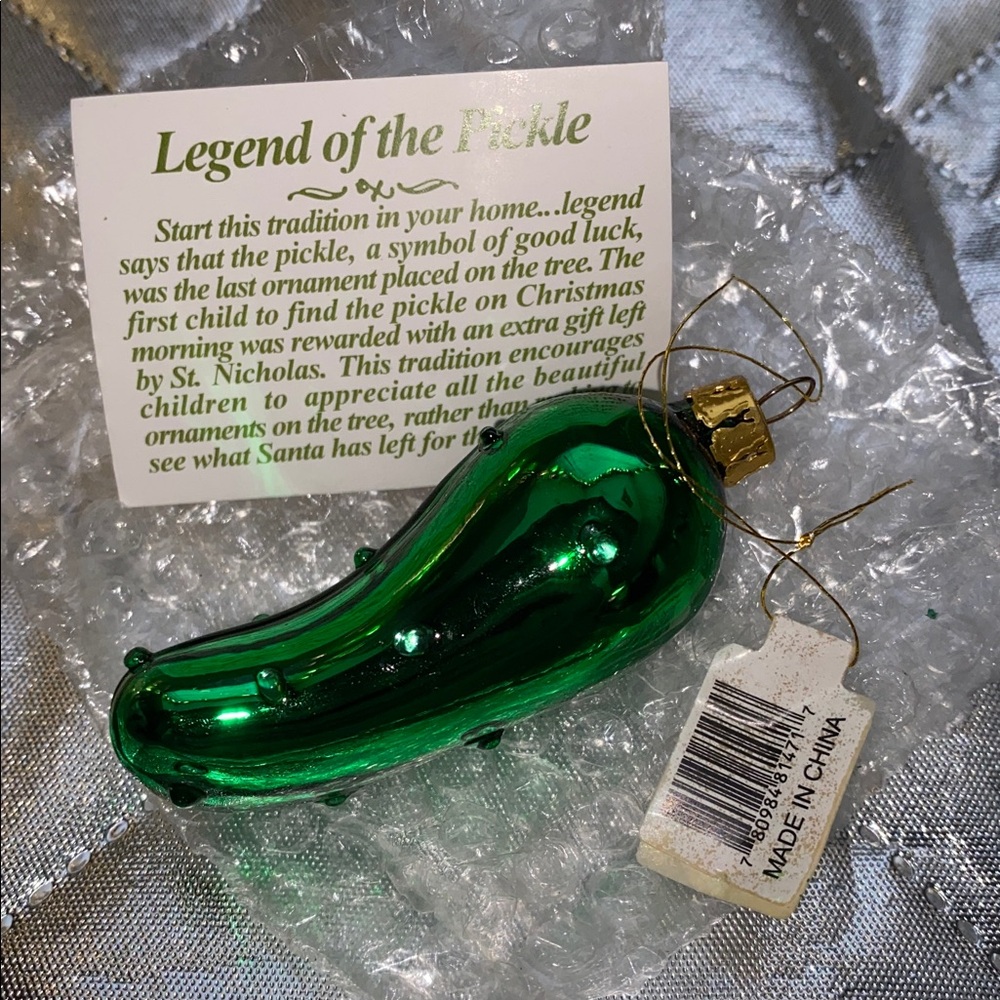 The‎ legend of the Pickle Christmas Ornament glass
